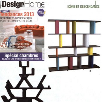Etagère design modulable Tu-Lis-Pied dans DesignHome avril 2013, mobilier design modulable sur mesure et coloré Les Pieds Sur La Table