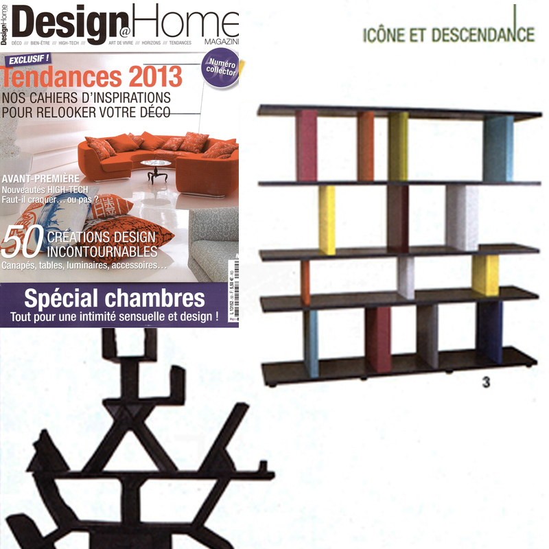 Etagère design modulable Tu-Lis-Pied dans DesignHome avril 2013, mobilier design modulable sur mesure et coloré Les Pieds Sur La Table
