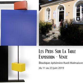 Boutique éphémère Rueil-Malmaison : Exposition vente du Mobilier contemporain design Les PIeds Sur La Table créateur et fabricant