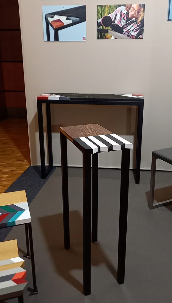 Consoles bois origami Meubles contemporains Les Pieds Sur La Table salon du patrimoine culturel Paris