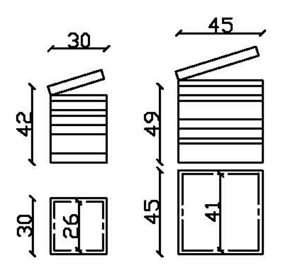 coffre de rangement laqué Group Pied mobilier Les Pieds Sur La Table croquis