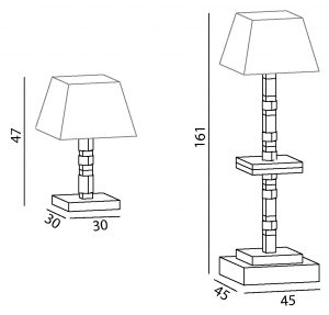 croquis lampe pied-Jeu