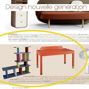 Meubles design nouvelle génération dans La Semaine mars 2013. Meubles design modulables sur mesure et colorés Les Pieds Sur La Table