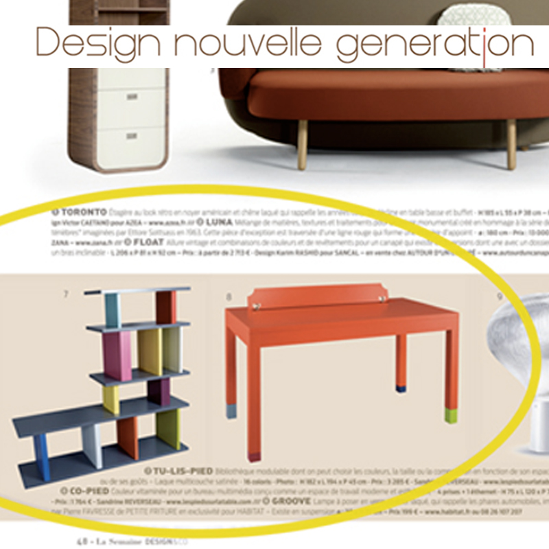 Mobilier design en couleurs dans La semaine mars 2013. Meubles design modulables sur mesure et colorés Les Pieds Sur La Table