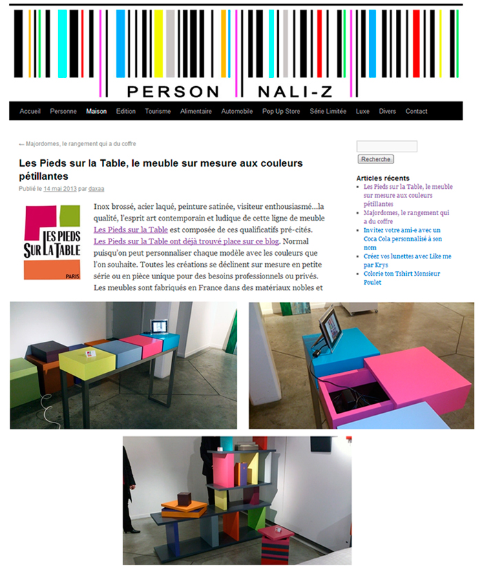 Meubles design personnalisables blog Personnaliz. Meubles design modulables sur mesure et colorés Les Pieds Sur La Table