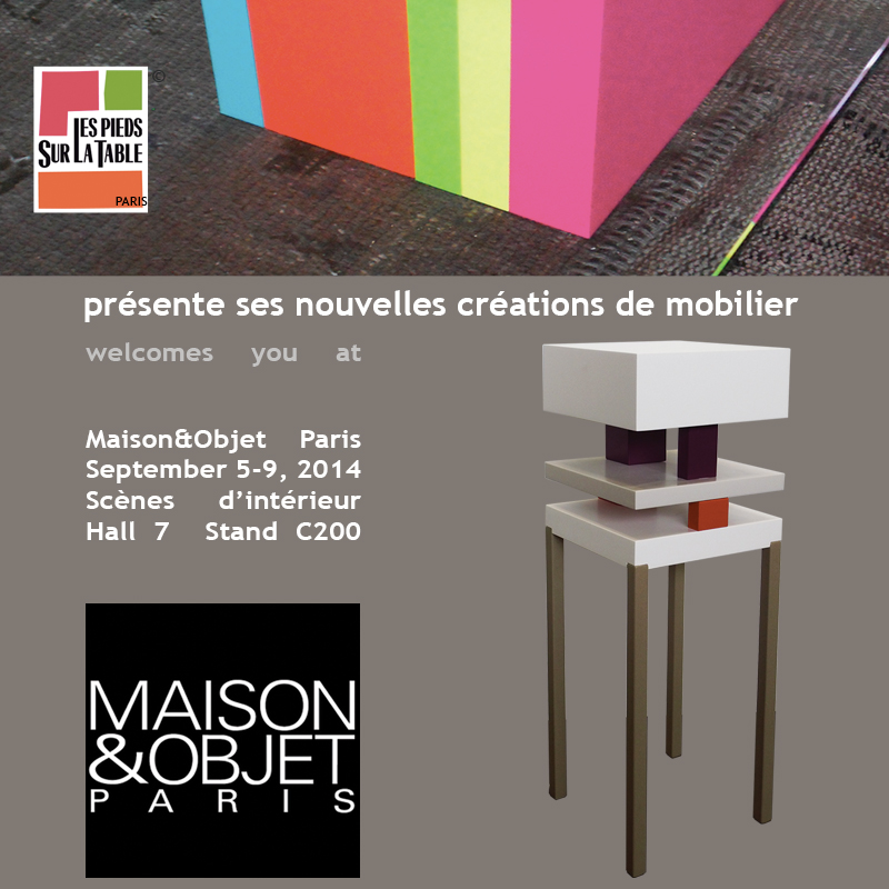 Nouvelle collection de meubles modulables et pétillants de couleurs Les Pieds Sur La Table à maison&objet septembre 2014