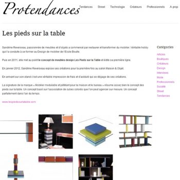 Mobilier design en couleurs dans Protendances. Meubles design modulables sur mesure et colorés Les Pieds Sur La Table