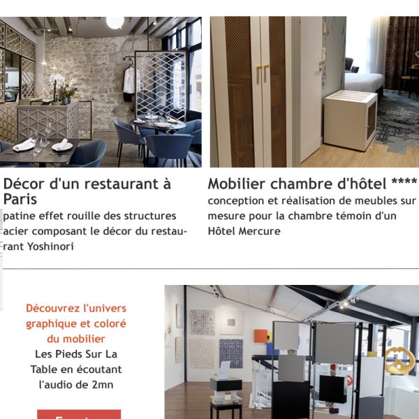 Newsletter janvier 2018 Voeux Mobilier design modulable Les Pieds Sur La Table suite