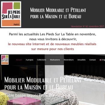 Newsletter novembre 2017 Mobilier design modulable Les Pieds Sur La Table 2