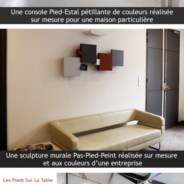 nouveau site internet mobilier Les Pieds Sur La Table et réalisations