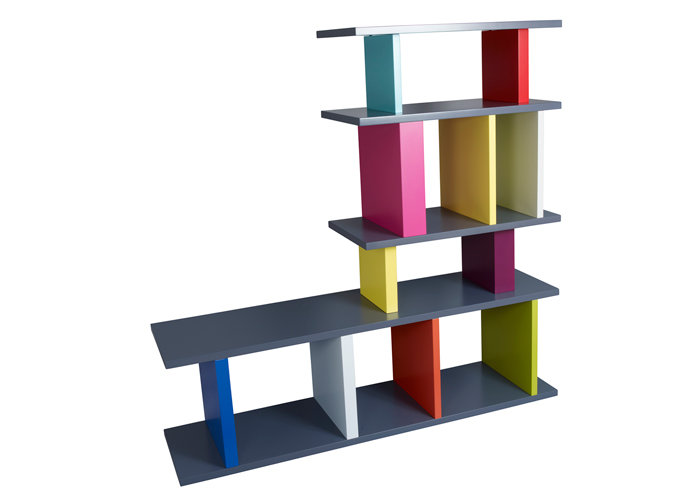 bibliothèque étagère modulable sur mesure multicolore Le Pied mobilier Les Pieds Sur La Table modèle original détouré