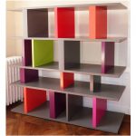 bibliothèque étagère modulable sur mesure couleurs fauve orange Tu Lis Pied mobilier Les Pieds Sur La Table