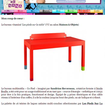 Bureau multimédia orange Co-Pied dans Truc de nana blog octobre 2012, mobilier design modulable sur mesure et coloré Les Pieds Sur La Table