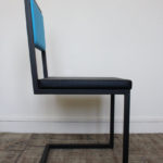 chaise de bureau design moderne Pied-Tine structure acier noir profil par Les Pieds Sur la Table