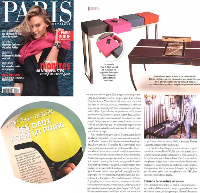 Console connectée design Plug&Pied Mobilier Les Pieds Sur La Table magazine Paris Capitale