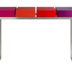 console design sur mesure décorative cubes en couleurs et inox Pied Estal mobilier Les Pieds Sur La Table modèle original