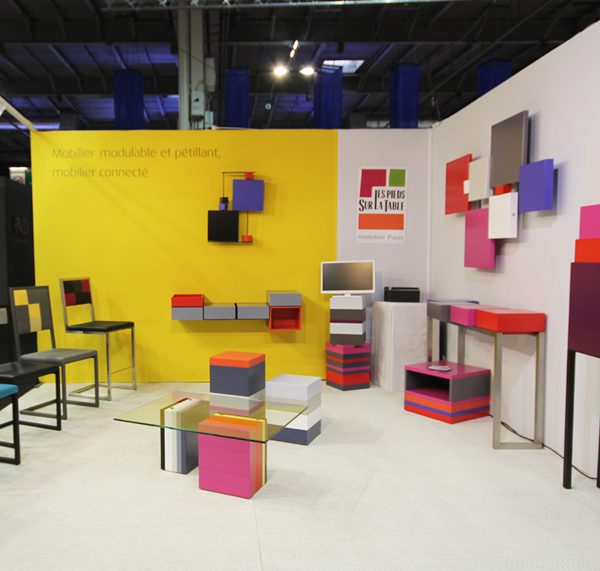 Nouvelle collection mobilier pour hotellerie, meubles sur mesure et colorés Les Pieds Sur La Table au salon Equiphotel 2016