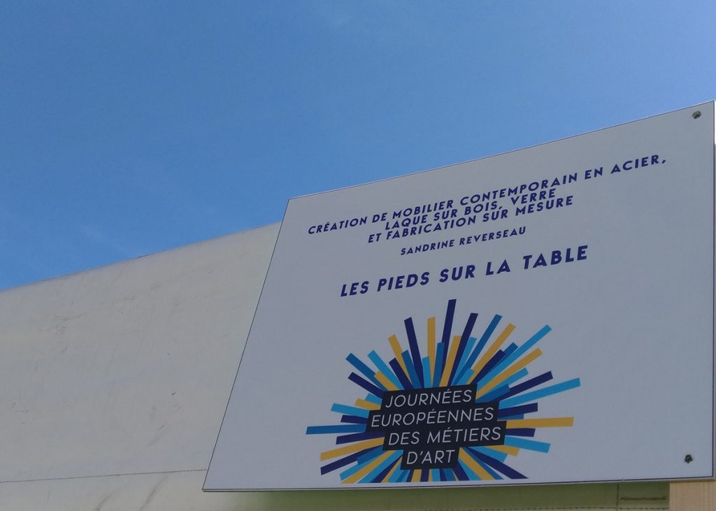 Métiers d'art, Exposition mobilier design Les Pieds Sur La Table aux Journées européennes des Métiers d'Art 2018 Rueil-Malmaison photo