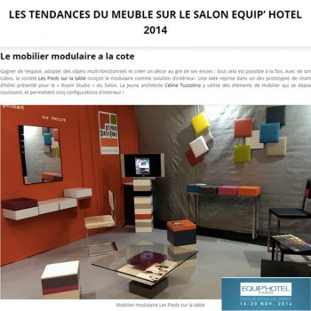 mobilier modulable Les Pieds Sur La Table au salon Equip'hotel 2014, article blog esprit meuble-2