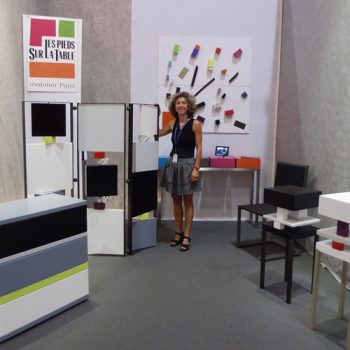 Nouvelle collection de meubles modulables sur mesure et colorés Les Pieds Sur La Table au salon Maison&Objet septembre 2014, stand