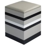 pouf en couleurs noir et blanc petit modèle Group-Pied par Les Pieds Sur La Table