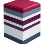 pouf en couleurs fuchsia petit modèle Group-Pied par Les Pieds Sur La Table