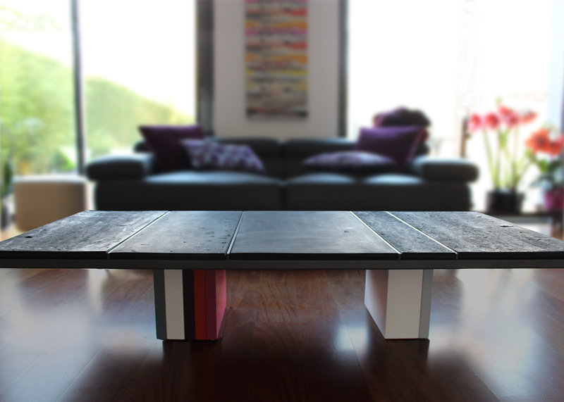 table basse design caoutchouc et couleurs sur mesure carré Pied G mobilier modulable Les Pieds Sur La Table maison particulier