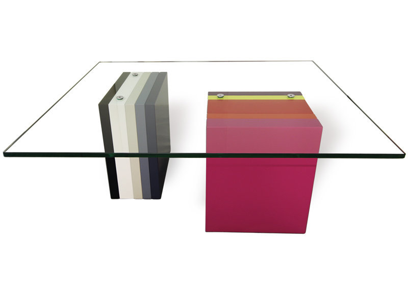 table basse en couleurs et verre rectangle Pied G Multi mobilier modulable Les Pieds Sur La Table