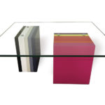 table basse en couleurs et verre rectangulaire Pied G Multi mobilier modulable Les Pieds Sur La Table