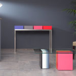 table basse accueil bureaux en couleurs et verre Pied G Multi mobilier modulable Les Pieds Sur La Table