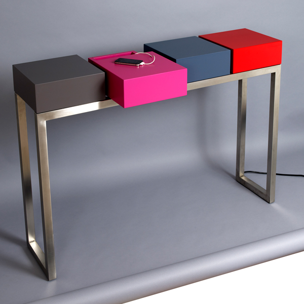 console design acier et bois couleurs Mobilier Les Pieds Sur La Table